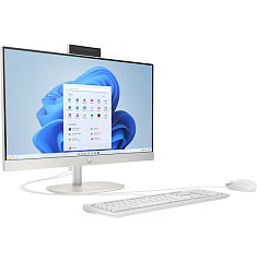 Моноблок HP 27-cr0003ci NT 27" FHD(1920x1080) Ryzen 7 7730U, 16GB LPDDR5 5500 (2x8GB), SSD 512Gb, AMD integrated graphics, noDVD,Rus/Eng kbd&mouse wireless, HD Webcam, Shell White, FreeDos, 1Y Wty