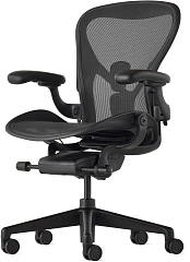 Кресло эргономичное Herman Miller Aeron C Large черный сетка с подголов. крестов. пластик