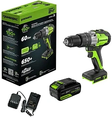 Дрель-шуруповерт Greenworks GD24DD60 аккум. патрон:быстрозажимной (3704107CUB)