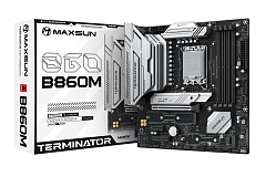 Материнская плата MAXSUN MS-Terminator B860M, LGA1851, B860, 4*DDR5, 4*SATA3, 3*M.2, USB 3.2, USB 2.0, Type-C, 1*PCIEx16, 1*PCIex4, 1*PCIex1, HDMI+DP, mATX