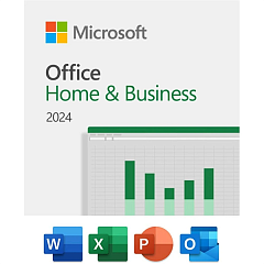 Комплект программного обеспечения Office Home and Business 2024 English CEE Only Medialess (прямая акт. без учётной записи)