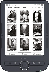 Электронная книга Digma luma 6" E-Ink Carta 1024x758 Touch Screen 1.2Ghz 256Mb/32Gb/microSDHC/подсветка дисплея темно-серый (в компл.:обложка)