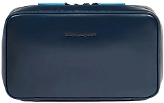 Чехол для кабелей и зарядки Piquadro Blue Square AC6895B2/BLU2 синий натур.кожа