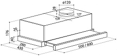 Вытяжка встраиваемая/ Вытяжка встраиваемая Lex Hubble G 2M 600 белый управление: кнопочное (2 мотора)