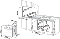 Духовой шкаф Газовый Gefest ДГЭ 621-03 Н5 нержавеющая сталь/черный