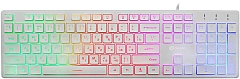 Клавиатура Оклик 550ML белый USB slim Multimedia LED (1061618) кабель 1.5м