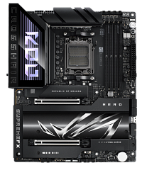 Материнская плата ASUS ROG CROSSHAIR X870E HERO, AM5, X870, 4*DDR5, 4*SATA, 5*M.2, 6*USB 3.2, 2*Type-C, 2*USB4, 6*PCIx16, HDMI, ATX; 90MB1IE0-M0EAY0