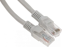 Патч-корд UTP Cablexpert PP6U-2M, кат.6, 2м, литой, многожильный (серый) (088138)