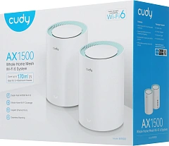 Маршрутизатор CUDY M1500(2-Pack) Gigabit Wi-Fi 6 Mesh Solution