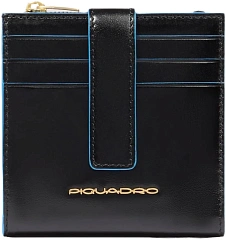 Чехол для кредитных карт Piquadro Blue Square PP6843B2R/N черный натур.кожа