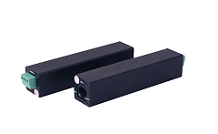 Удлинитель Ethernet+PoE OSNOVO TR-IP1PoE(500m) Удлинитель PoE (VDSL) до 500м (Комплект передатчик + приемник) по коаксиальному кабелю RG59 (RG6), телефонному, силовому кабелю. Расстояние передачи данных - 600м; Скорость пере