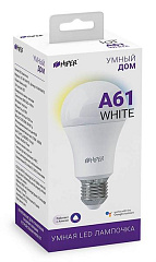  Умная LED E27 лампочка Wi-Fi HIPER IoT A61 White белая /Регулируемая яркость