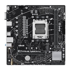 Материнская плата ASUS PRIME A620M-K, AM5, A620, 2*DDR5, 4*SATA, 1*M.2, 4*USB 3.2, 2*USB 2.0, PCIx16, 1*PCIx1, VGA+HDMI, mATX; 90MB1F40-M0EAY0