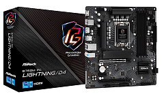 Материнская плата ASROCK B760M PG LIGHTNING/D4, LGA1700, B760, 4*DDR4, 4*SATA, 3*M.2, 3*USB 3.2, 2*USB 2.0, Type-C, 2*PCIx16, 1*M.2 (Key E), HDMI+DP, mATX