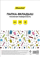 Папка-вкладыш Silwerhof SE-F45T100 тисненые A4+ полипропилен 45мкм (упак.:100шт)