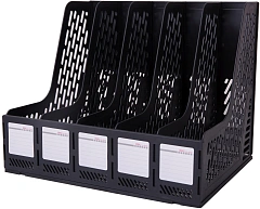 Лоток вертикальный Deli E9838black для бумаг 365x380x30мм черный