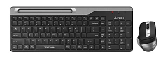 Клавиатура + мышь A4Tech Fstyler FB2535C клав:черный/серый мышь:черный/серый USB беспроводная Bluetooth/Радио slim (FB2535C SMOKY GREY)