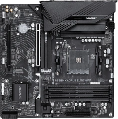 Материнская плата Gigabyte B550M X A ELITE WF7 Soc-AM4 AMD B550 4xDDR4 mATX AC`97 8ch(7.1) 2.5Gg RAID+HDMI+DP