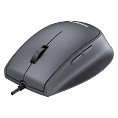 Аксессуары Philips Проводная Мышь SPK7327, 5 кноп., USB 2.0, 1600dpi, бесшумная, Чёрный