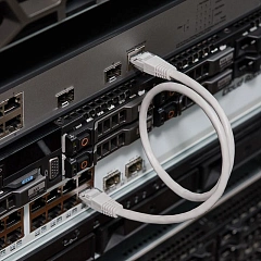 Патч-корд Rexant 18-1001 UTP RJ-45 вил.-вилка RJ-45 кат.5E 0.5м серый ПВХ