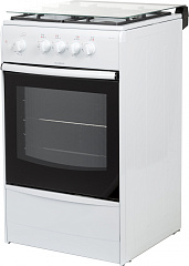 Плита Газовая Darina 1B1 GM 441 008 W белый/черный (стеклянная крышка) реш.чугун