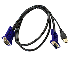 Кабель ORIGO Кабель KVM с разъемами VGA и USB, 1,8 м