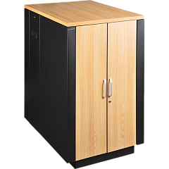 Шкаф Шкаф LANMASTER SOUNDPROOF звукоизолированный 24U 750x1130 мм, отделка под дерево, цвет лиственница