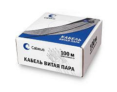 Кабель витая пара Cabeus UTP-4P-Cat.5e-SOLID-LSZH-100 Кабель витая пара UTP (U/UTP), категория 5e, 4 пары (24 AWG), одножильный, оранжевый, LSZH, нг(А)-HF, (100 м)