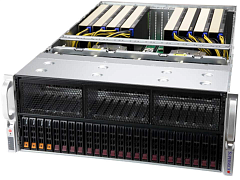 Серверная платформа Supermicro GPU A+ 4U Server 4125GS-TNRT noCPU(2)9004/9005 EPYC/TDP 400W/no DIMM(24) only DDR5/SATARAID HDD(2)SFF NVMe(4)SFF/2x10Gbe/support up to 8 double/Single width GPU/4x2000W