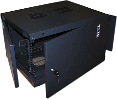 Шкаф коммутационный Lanmaster Next (TWT-CBWNM-15U-6X6-BK) настенный 15U 550x600мм пер.дв.металл 60кг черный IP20