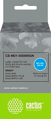 Картридж ленточный Cactus CS-M21-500595GN белый на зеленом 12.7x6.4 для Brady BMP21-Plus/BMP21-LAB без чипа