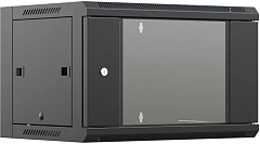 Шкаф коммутационный NTSS (NTSS-W9U6045GS-2BL) настенный 9U 570x450мм пер.дв.стекл 60кг черный 20.1кг 220град. IP20