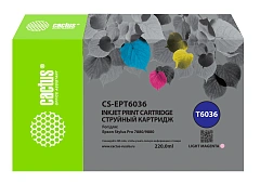 Картридж струйный Cactus CS-EPT6036 T6036 св.пурп.пигм. (220мл) для Epson Stylus PRO 7880/9880 с чипом