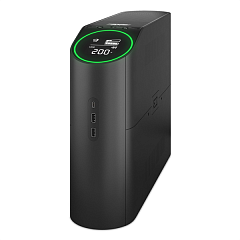 Источник бесперебойного питания APC Back-UPS Pro for Gaming, 2200VA/1320W, 230V, 4xSchuko and 2xIEC C13 outlets, RGB Lights, Data/DSL protrct, 2x Type A and 1x Type C USB, Midnight(Black), 1 year warranty