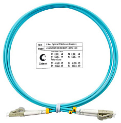  Cabeus FOP-50-LC-LC-1.5m Шнур оптический duplex LC-LC 50/125 mm OM3 1,5м LSZH