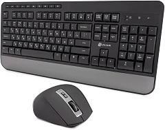 Клавиатура + мышь Оклик S290W клав:черный мышь:черный USB беспроводная Multimedia (351701)