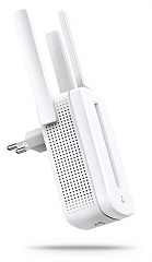  MERCUSYS N300 Усилитель Wi-Fi сигнала, до 300 Мбит/с на 2,4 ГГц, 3 фиксированные внешние антенны, подключение к настенной розетке, работает с любым роутером