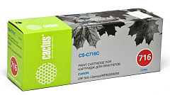 Картридж лазерный Cactus CS-C716C 716 C голубой (1500стр.) для Canon i-Sensys MF8030/MF8030cn/MF8050/LBP 5050