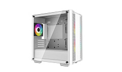Корпус Deepcool CC360 WH ARGB без БП, боковое окно (закаленное стекло), белый, mATX