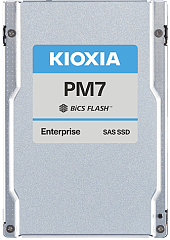 SSD накопитель KIOXIA Enterprise SSD 2,5(SFF), PM7-V, 1600GB (1.6TB), SAS 24G (SAS-4, 22,5Gbit/s), R4200/W3400MB/s, IOPS(R4K) 720K/320K, MTTF 2,5M, 3DWPD/5Y (Mixed Use), TLC, 15mm (replace KPM61VUG1T60)