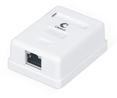 Розетка компьют. RJ-45(8P8C), кат 6, экранированная, одинарная, внешняя Cabeus WS-8P8C-Cat.6-SH-1 Розетка компьютерная RJ-45(8P8C), категория 6, экранированная, одинарная, внешняя, Dual IDC