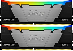 Модуль памяти Kingston 16GB DDR4 4600 FURY Renegade RGB Black XMP Non-ECC Unbuffered DIMM (Kit 2*8gb) 1RX8 19-26-26 1.5V 288-pin 8Gbit