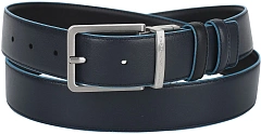 Ремень мужской Piquadro Blue Square CU2619B2/NBLU2 регулир. 127х3.5см черный/темно-синий натур.кожа