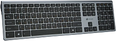 Клавиатура Оклик 890S серый/черный USB slim Multimedia (1784239) кабель 1.6м