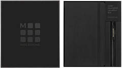 Набор Moleskine блокнот/ручка блокн.:Classic Large линейка черный