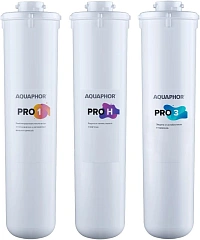 Комплект картриджей Аквафор Baby H Pro для проточных фильтров ресурс:8000л (упак.:3шт)