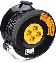Удлинитель силовой PROconnect STANDARD (11-7605) 3x1.0кв.мм 4розет. 30м ПВС 10A катушка черный