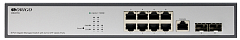 Коммутатор ORIGO Управляемый L2 коммутатор, 8x1000Base-T, 2x1000Base-X SFP, консольный порт RJ-45, комплект для установки в 19" стойку