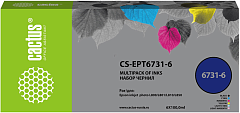 Чернила Cactus CS-EPT6731-6 T673 многоцветный набор 6x100мл для Epson L800/L810/L850/L1800