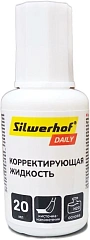 Жидкость коррект. Silwerhof 443032 на основе растворителя кисточка белый 20мл